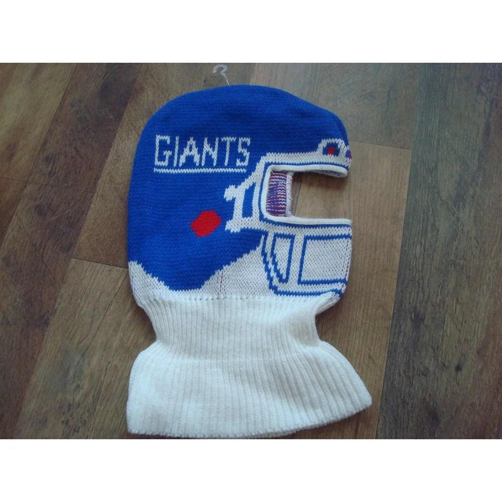 Vintage 1990 Game Face NEW YORK GIANTS   Helmet Knit Ski Mask Hat NFL USA‎ Made